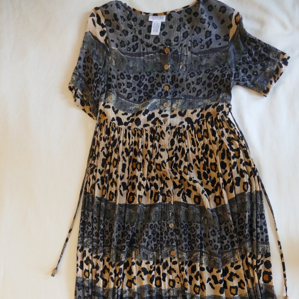 Jasmine by KVM Dress, Size M Flowy Rayon Boho Sundress